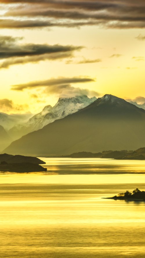 Golden Sunset Mountain Lake - Related Ghetto Wallpapers wallpaper