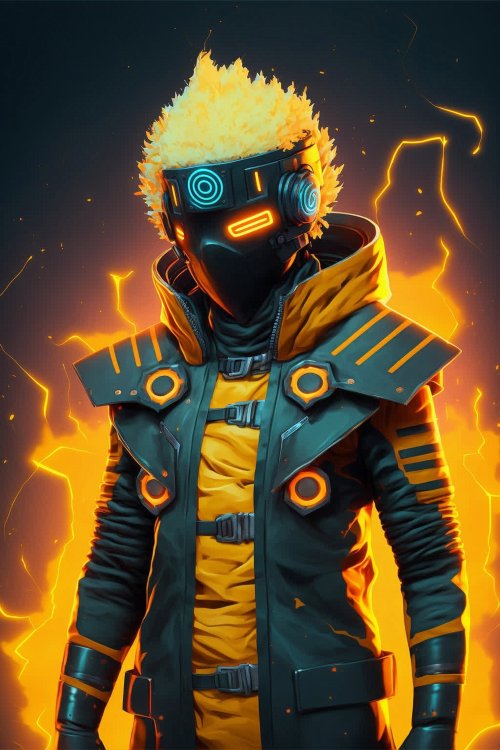 Neon Cyberpunk Warrior - Related Ghetto Wallpapers wallpaper