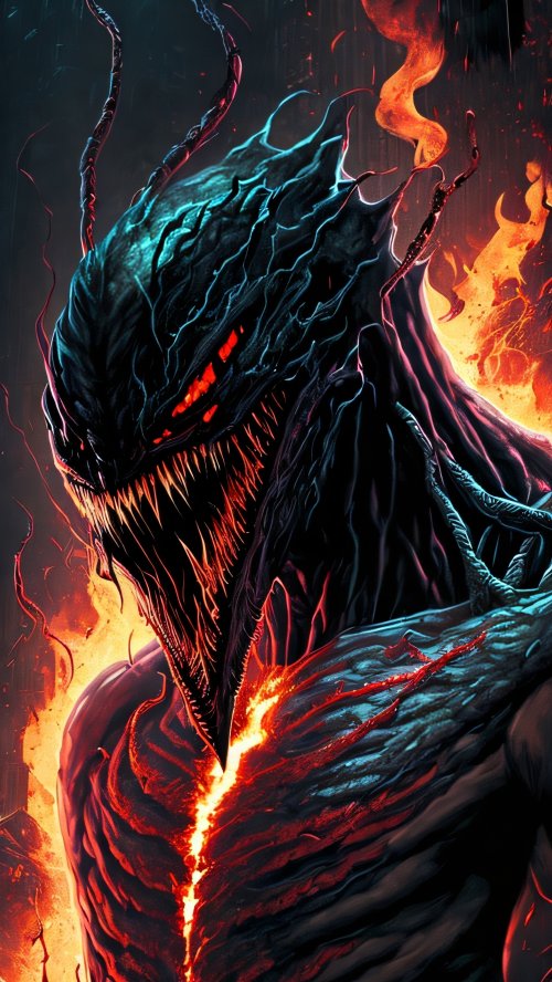 Fiery Dark Monster Portrait - Related Ghetto Wallpapers wallpaper