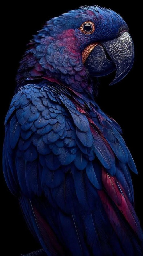 Majestic Blue Parrot Portrait - Related Ghetto Wallpapers wallpaper