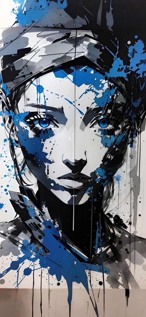 Abstract Blue Portrait - Related StockWalls wallpaper