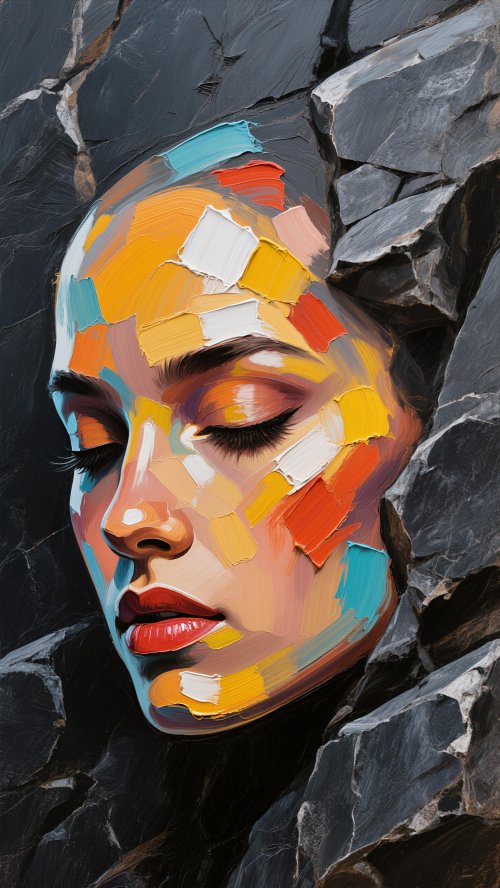 Abstract Face Texture - Related Ghetto Wallpapers wallpaper