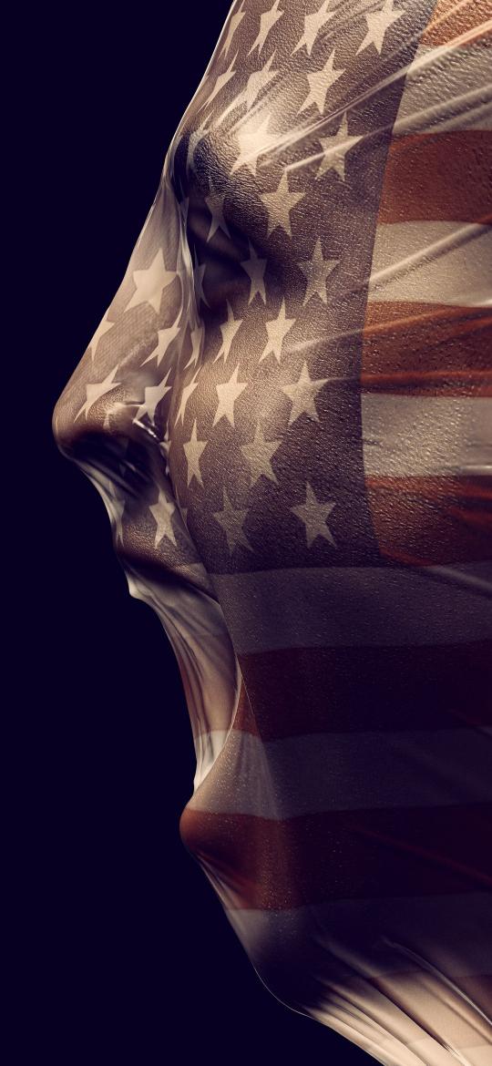 American Flag Distortion - Related Dark Wallpapers wallpaper