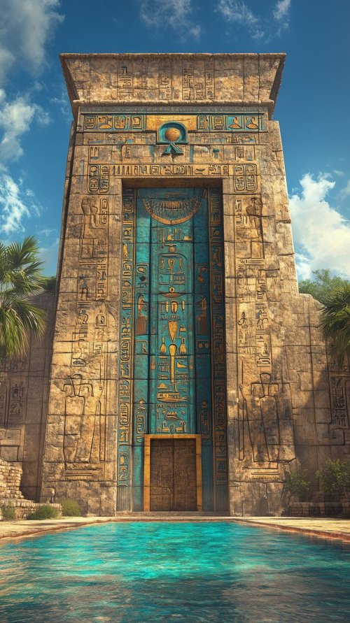 Ancient Egyptian Temple Entrance