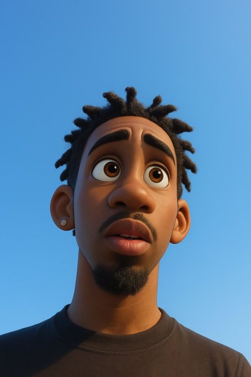 Animated Character Skyward Gaze