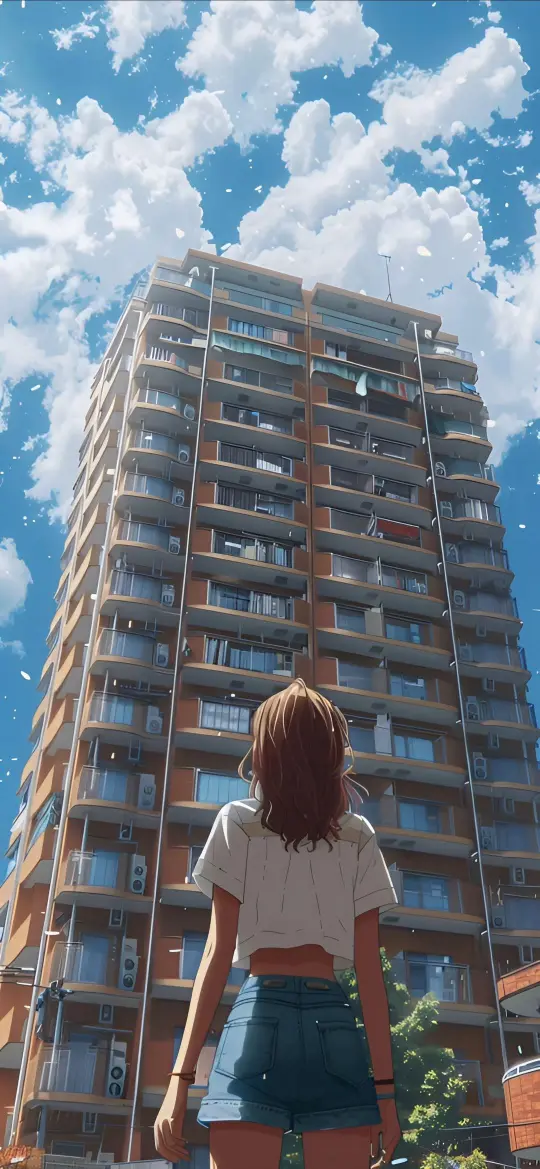 Anime Girl Building View - Related 4K Wallpapers wallpaper