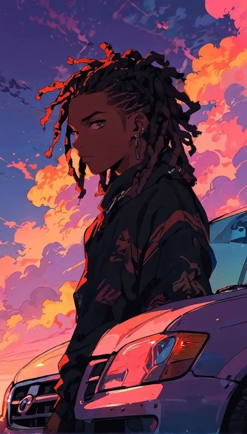 Anime_Girl_Car_Sunset