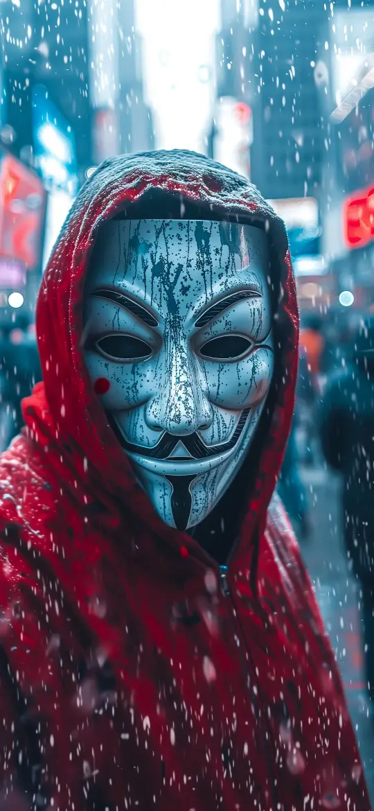 Anonymous Mask in Snowfall