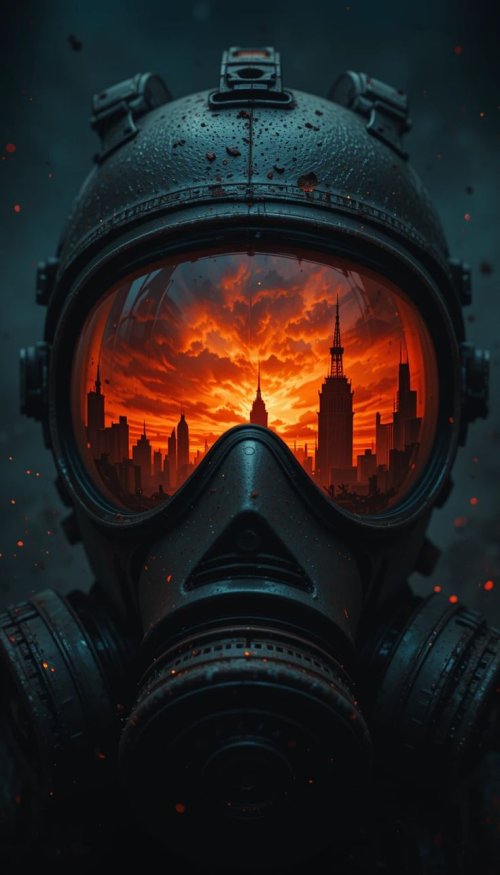 Apocalyptic Cityscape 3D Wallpaper