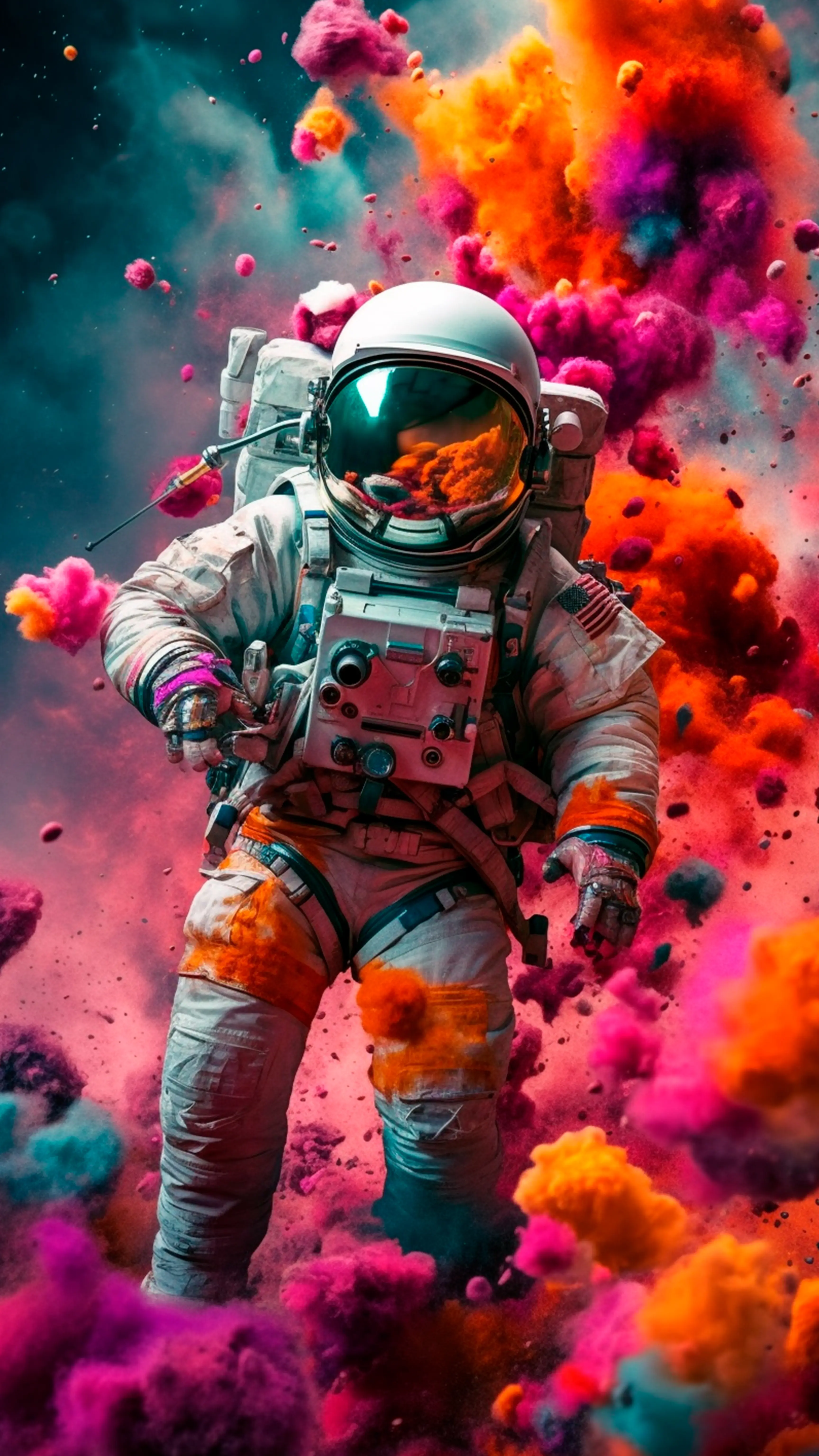Astronaut in Nebula Colors - Related Ghetto Wallpapers wallpaper