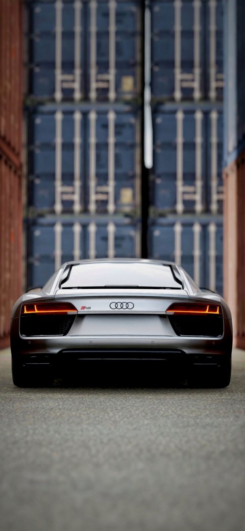 Audi R8 in Shipping Containers