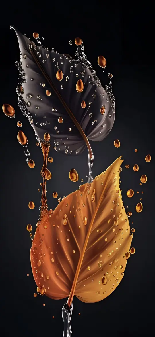 Autumn Leaves and Droplets - Related 4K Wallpapers wallpaper