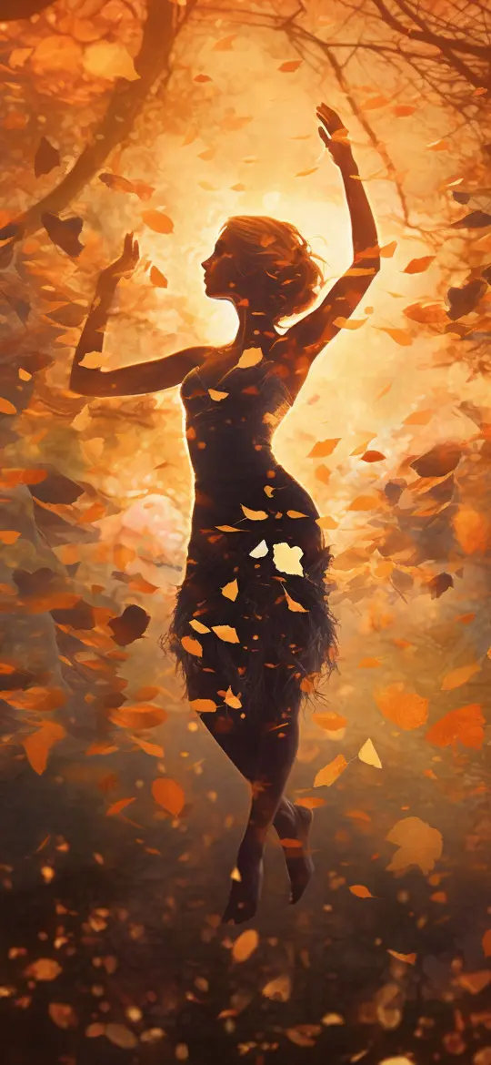 Autumnal Dance Silhouette - Related 4K Wallpapers wallpaper