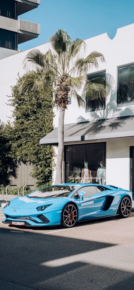 Azure Lamborghini Aventador - Related Ghetto Wallpapers wallpaper