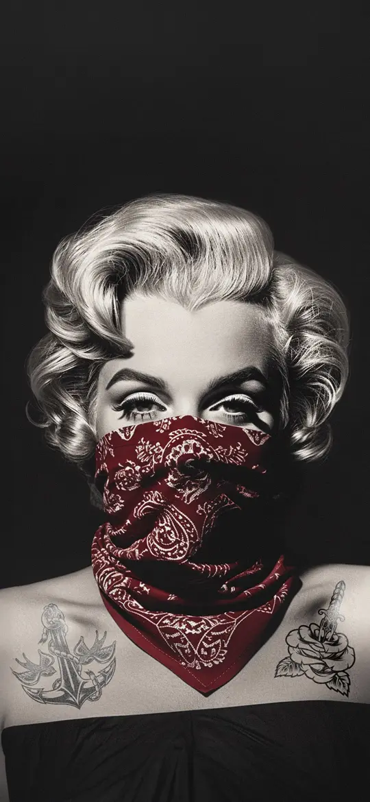 Bandana Marilyn Portrait - Related Dark Wallpapers wallpaper