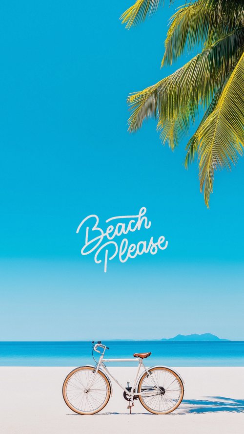Beach Bicycle Palm Sky - Related Ghetto Wallpapers wallpaper