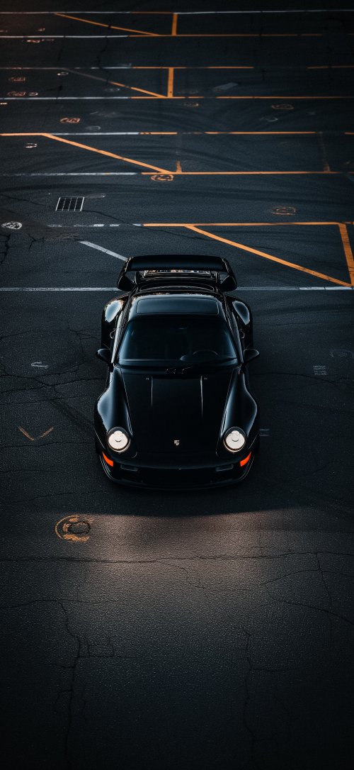 Black Porsche on Asphalt - porsche Wallpaper