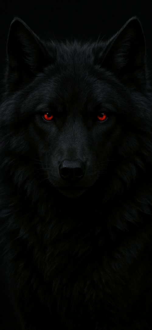 Black Wolf Red Eyes - wolf Wallpaper