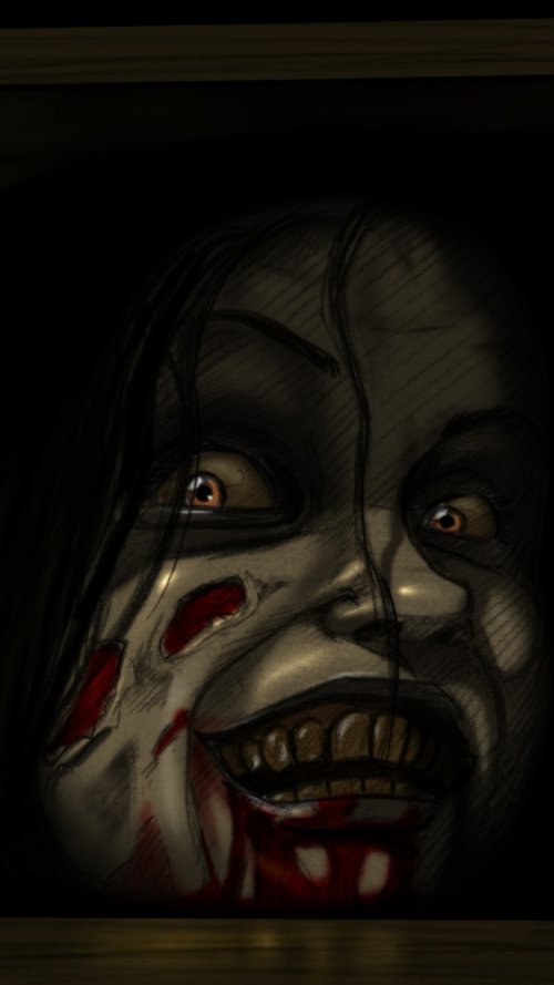 Bloody Horror Face - gothic Wallpaper