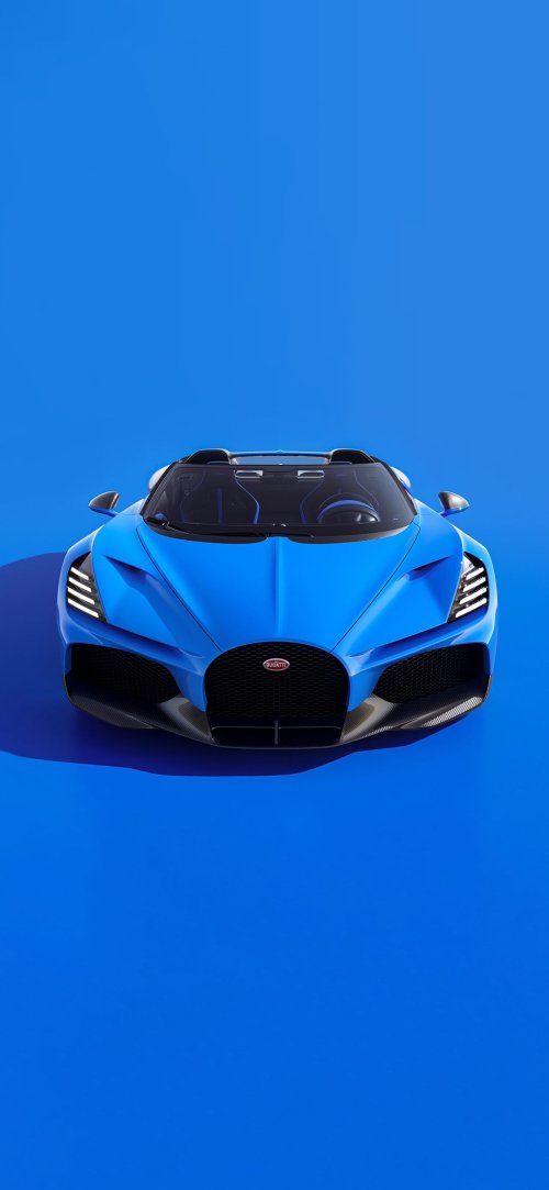 Blue Bugatti Convertible