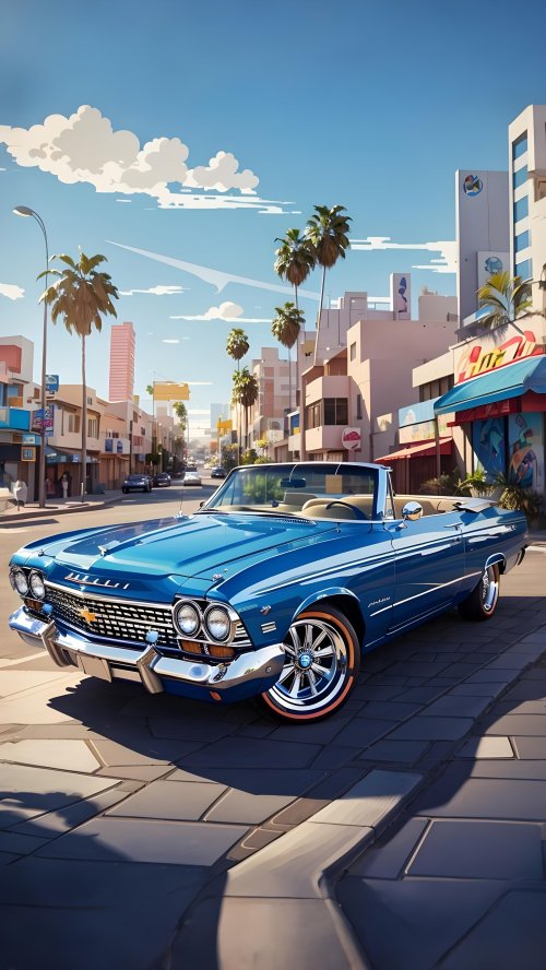 Blue Classic Convertible - Related 4K Wallpapers wallpaper
