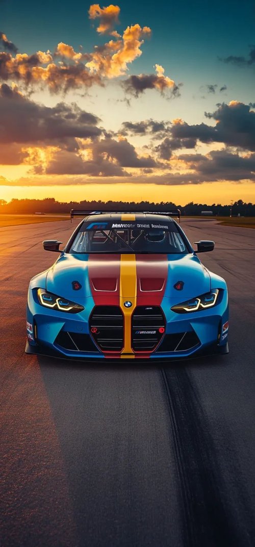 BMW M4 Racecar Sunset
