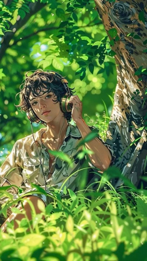 Boy in Lush Forest - Related Ghetto Wallpapers wallpaper