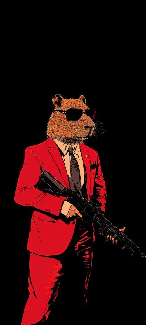 Capybara Gangster Boss - Related Anime Wallpapers wallpaper