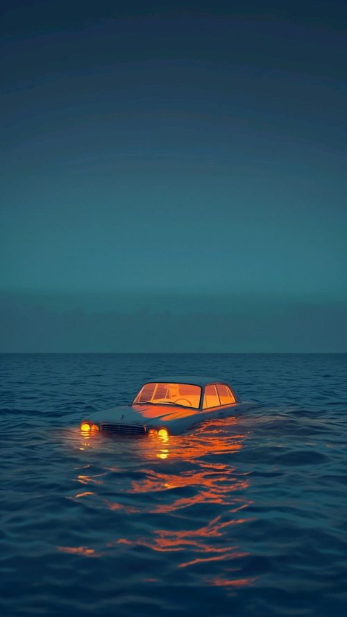 Car in Ocean - Related Ghetto Wallpapers wallpaper