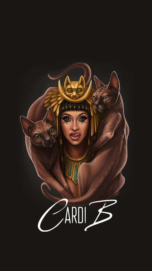 Cardi B Egyptian Cats - Related Ghetto Wallpapers wallpaper