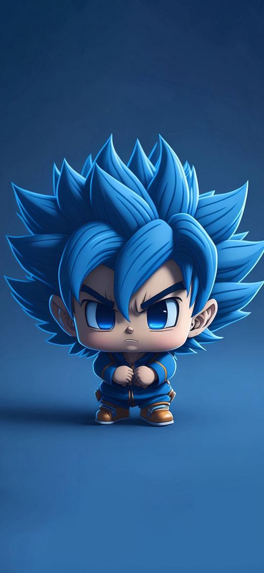 Chibi Blue Goku Stance - Related 4K Wallpapers wallpaper