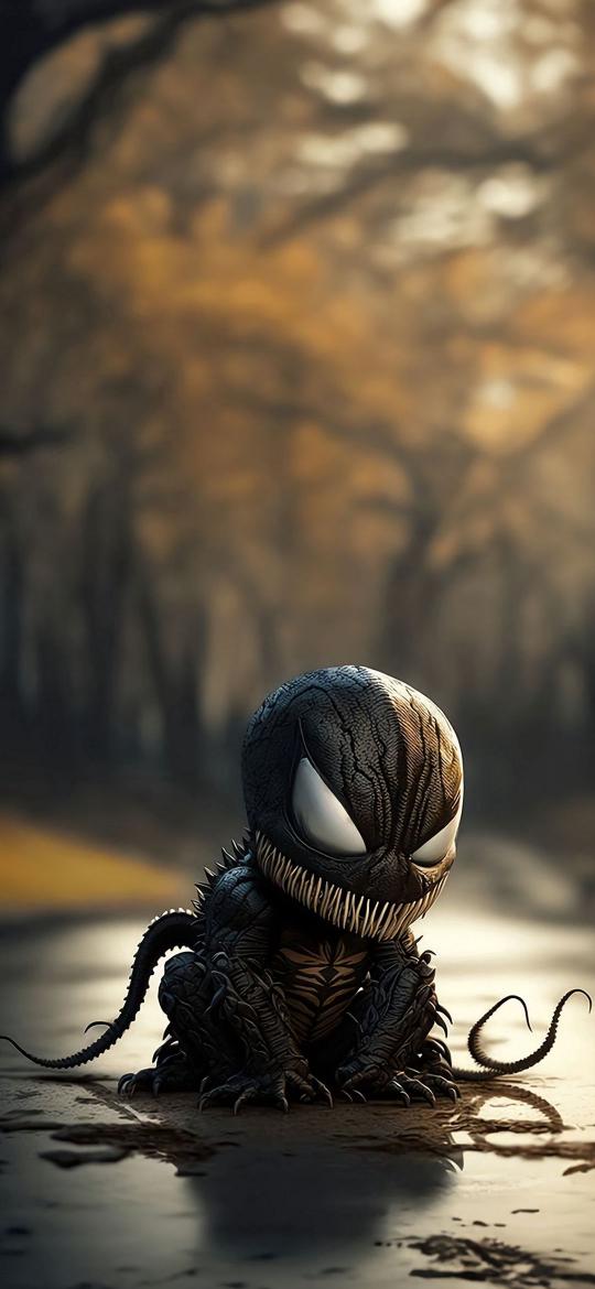 Chibi Venom in Forest - Related 4K Wallpapers wallpaper