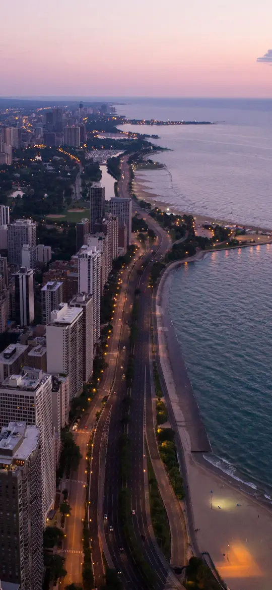 Chicago Lakeside Dusk - Related Ghetto Wallpapers wallpaper