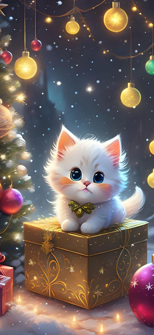 Christmas Kitten Gift - Related Ghetto Wallpapers wallpaper