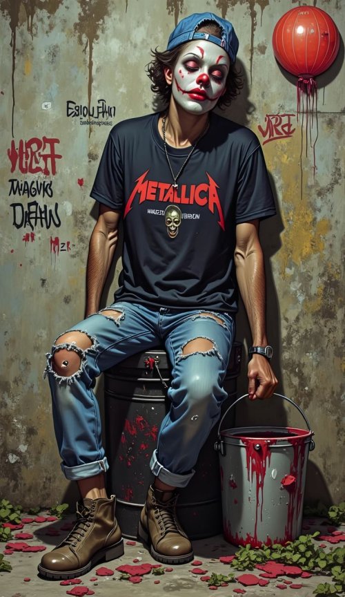 Clown with Metallica Shirt
