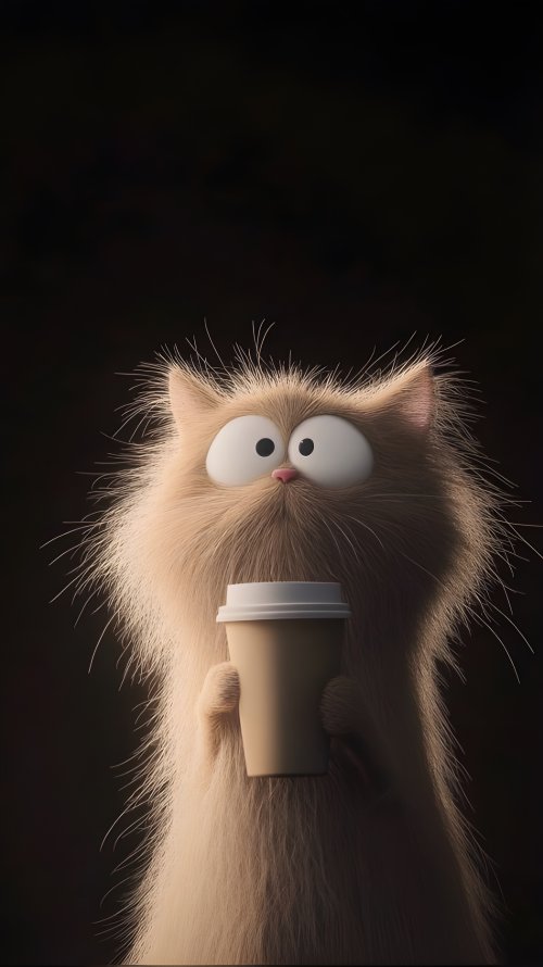 Coffee Cat Cartoon - Related Dope Wallpapers wallpaper
