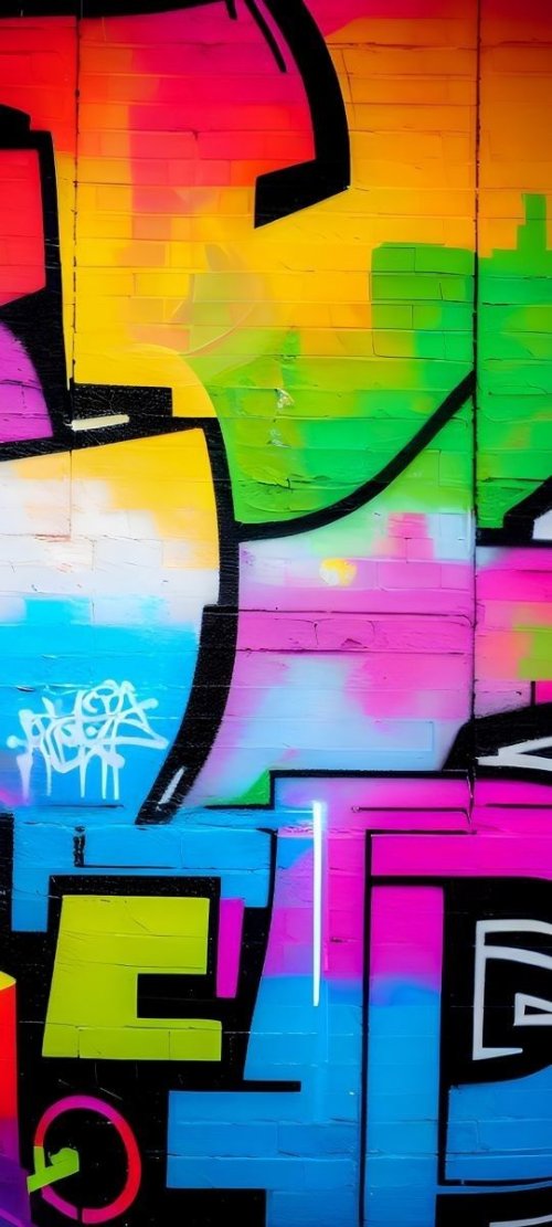 Colorful Graffiti Brick Wall - graffiti Wallpaper