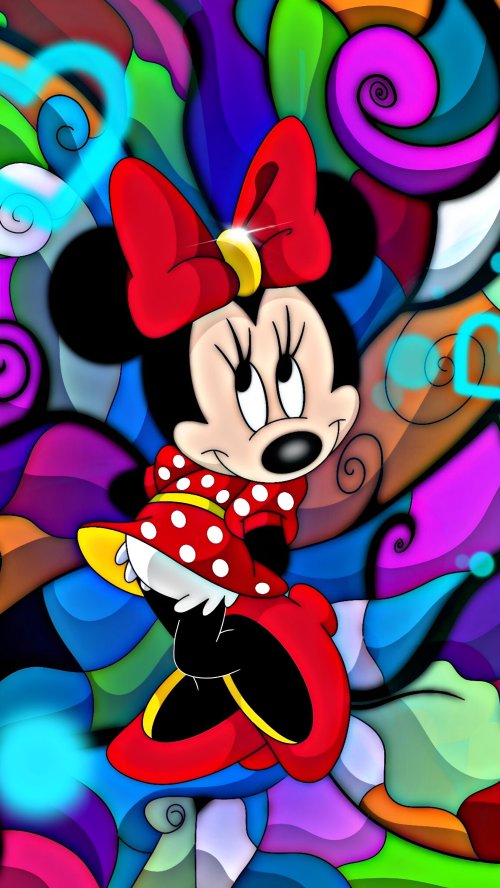 Colorful Minnie Mouse Art - dope Wallpaper