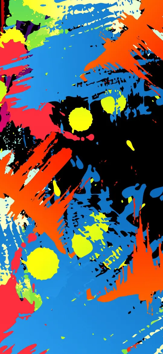 Colorful Paint Splatter Art