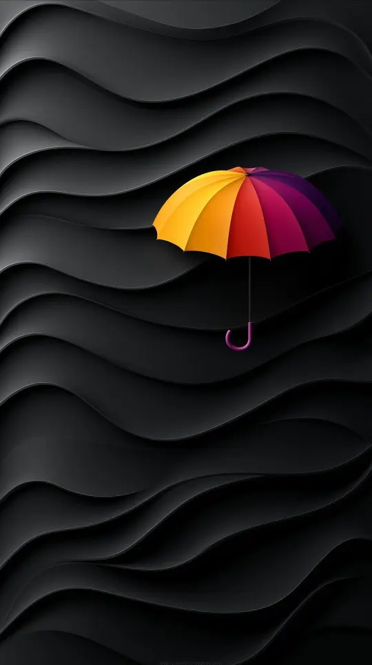 Colorful Umbrella on Black - Related Ghetto Wallpapers wallpaper