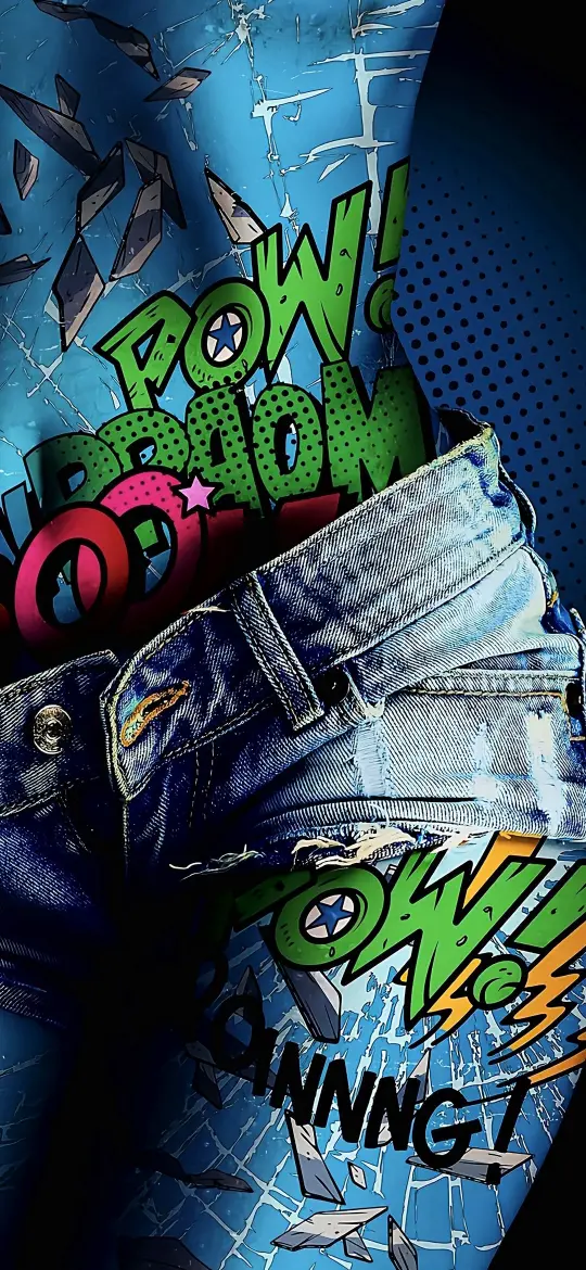 Comic Jeans Explosion - Related 4K Wallpapers wallpaper