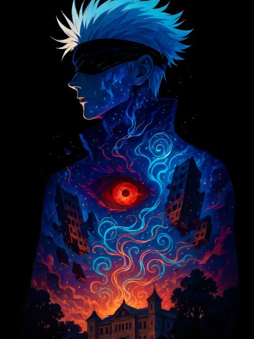 Cosmic Gojo's Awakening - Related Anime Wallpapers wallpaper