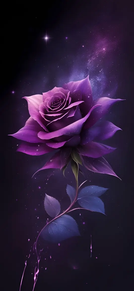 Cosmic Purple Rose Bloom - Related 4K Wallpapers wallpaper