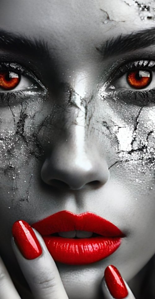 Cracked Beauty Portrait - Related Anime Wallpapers wallpaper
