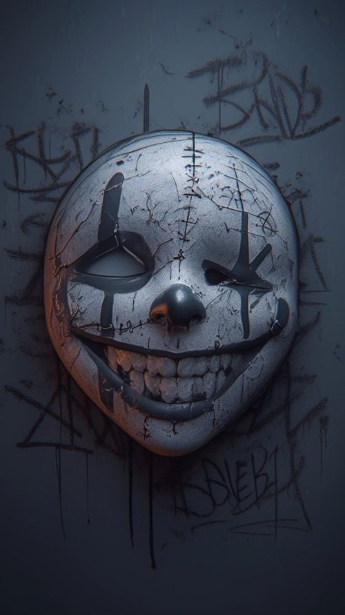 Creepy Clown Mask - Related Ghetto Wallpapers wallpaper