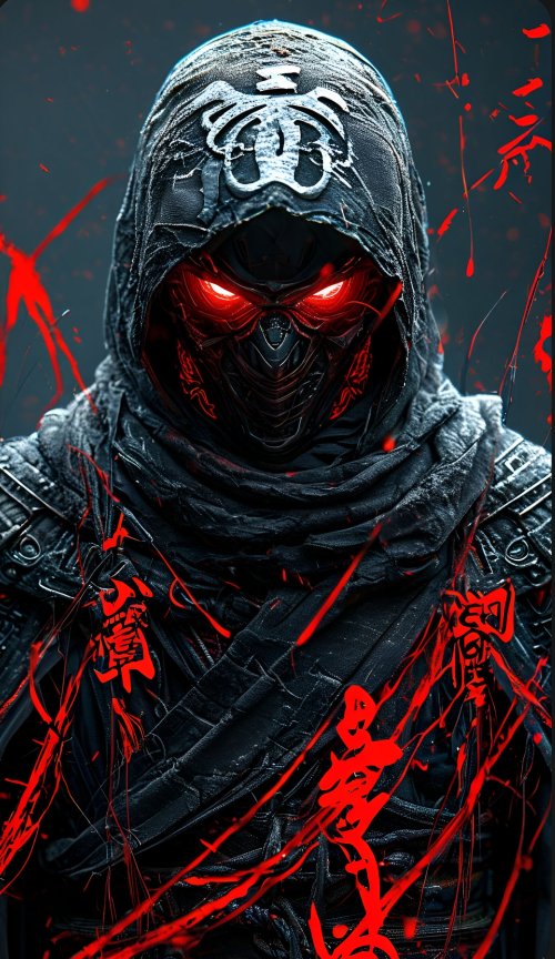 Crimson-Eyed Ninja Warrior - Related Ghetto Wallpapers wallpaper