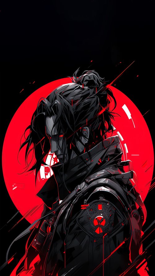 Crimson Gaze Warrior - Related Anime Wallpapers wallpaper