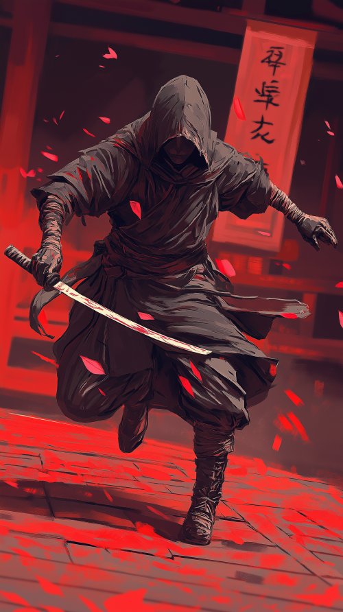 Crimson Ninja Assassin Attack