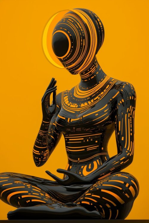 Cybernetic Meditation Figure - Related Ghetto Wallpapers wallpaper