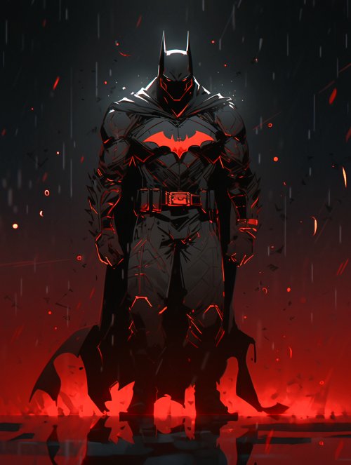 Cyberpunk Batman Red